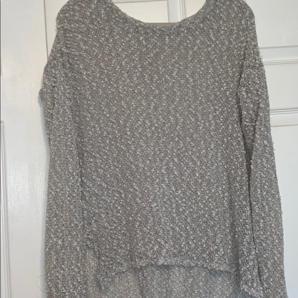 White/ grey oversized sweater